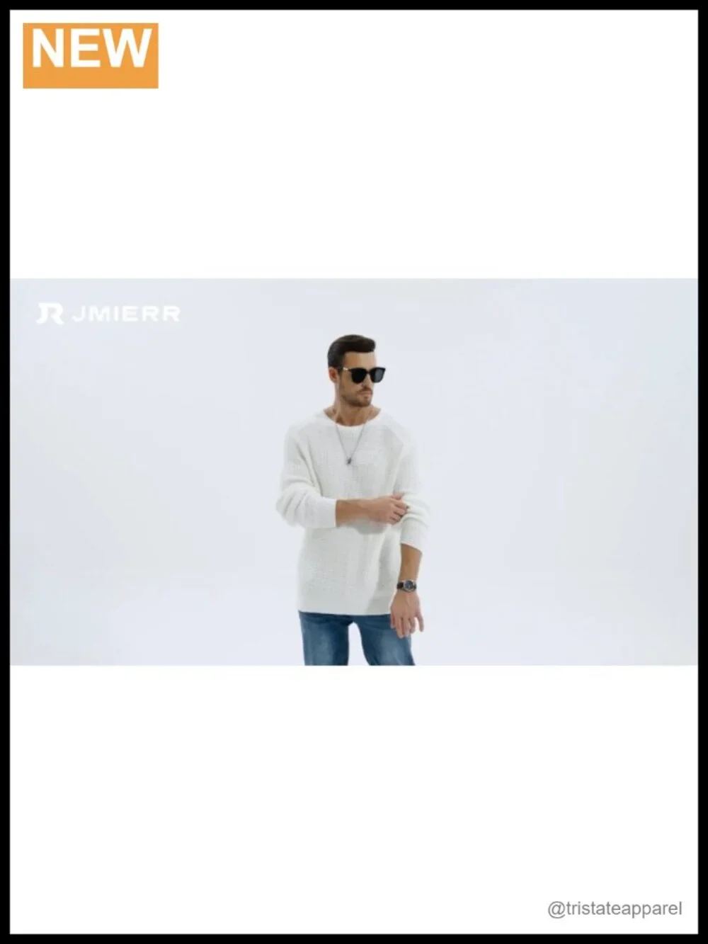 Men's Crewneck Pullover Sweater Waffle Knitted Vintage Casual Regular Fit